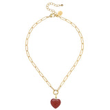 Audrey Heart Necklace | Jasper