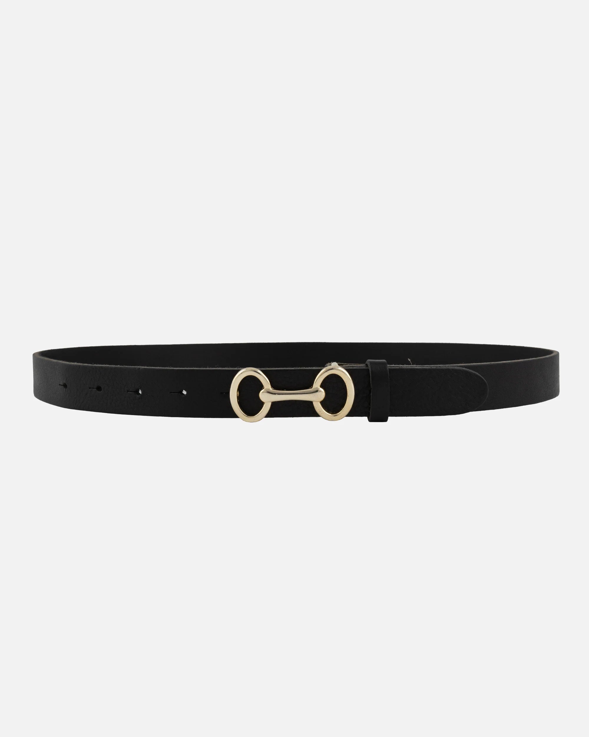 Black Leather Belt With Horse Buckle Racing Horse on Horseshoes Belt Buckle - Black/Brown  main image 4