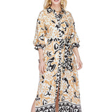 Mocha Floral Shirt Dress
