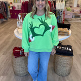 Grinch Heart Hands Sweatshirt
