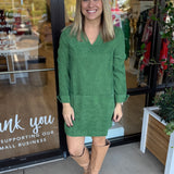 Green Corduroy Dress