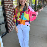 Rosie Top | Block Poppy