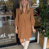 Brown Corduroy Dress