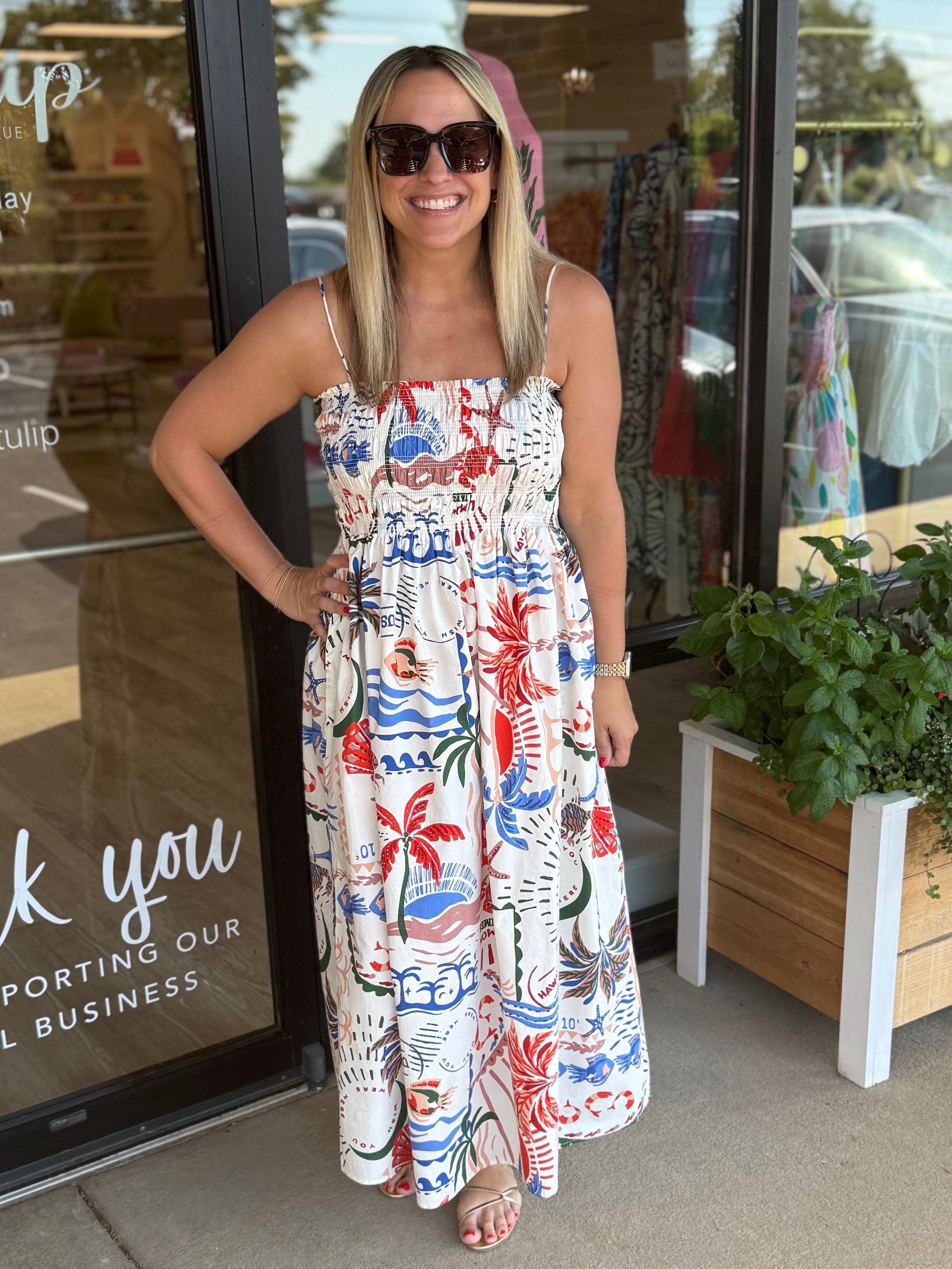 cornelia maxi dress – Tulip Color:AS PHOTO(RED) STX_Not_Matched Lightweight floral print falls 10 Best Wedding Guest