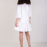 Sadie Dress | White Cotton Poplin