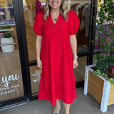Hampton Dress | Cardinal Red