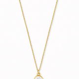 Dainty Necklace with Bezel Charm
