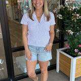 Striped Polo Tee