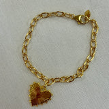 Chunky Chain Bracelet with baby heart
