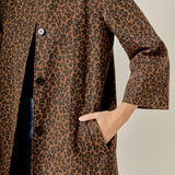 Animal Print Trench Coat