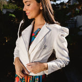 White Moto Jacket