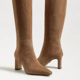 Syliva Knee High Boot | Tan Suede