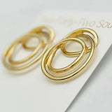 Doodle Gold Earring