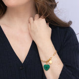 Audrey Heart Bracelet | Malachite
