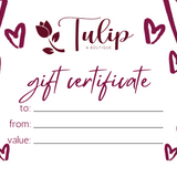 Tulip Gift Card