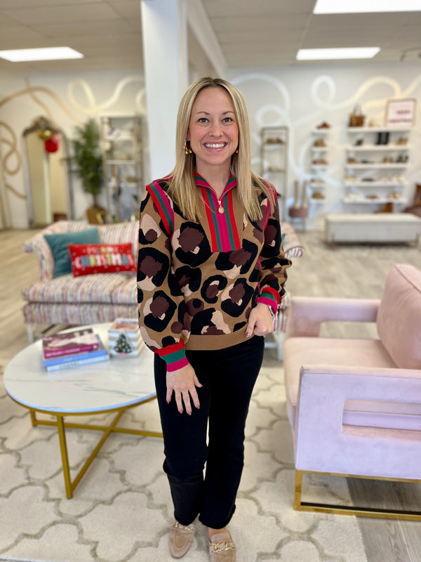 Poppy Pullover | Cocoa Spot Cheetah