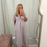 Amanda Maxi | Brown Stripe