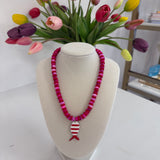 Striped Reef Fish Necklace