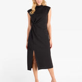Autumn Scuba Crepe Dress | Black