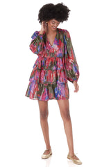 Lauren Dress | Blurred Floral Bright