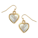 Mother of Pearl Heart Earrings