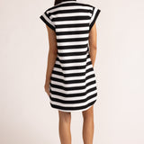 Audrey Dress | Black Stripe