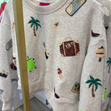 Grey Travel Icon Sweatshirt