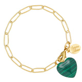 Audrey Heart Bracelet | Malachite