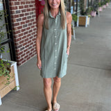 Sage Pocket Dress