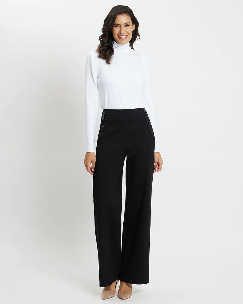 Maeve Ponte Pant | Black