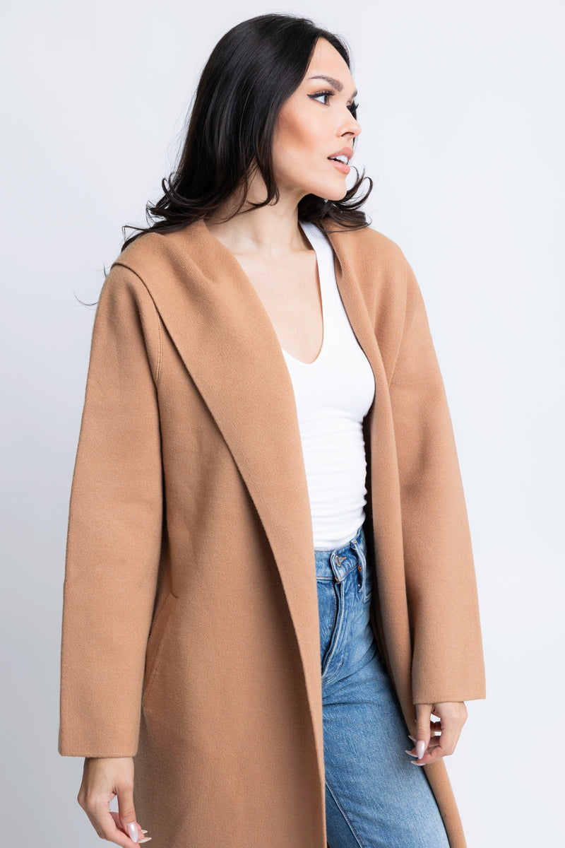 Cardigan Coat | Camel