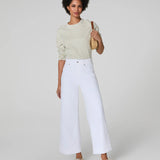 Wide Leg Crop | White