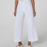 Wide Leg Crop | White