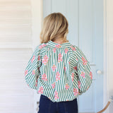 Stripe Floral Bubble Top