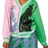 Colorblock Glinda & Elphaba Cardigan