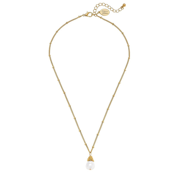 Danity Pearl Drop Necklace