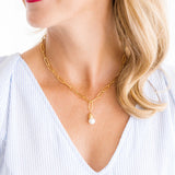 Pearl Paperclip Necklace