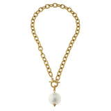 Cotton Pearl Toggle Necklace