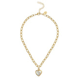 Mother of Pearl Heart Necklace