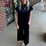 Tillie Top | Navy Velvet