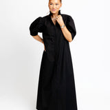 Ruffle Shirt Dress | Black