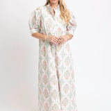 Vintage Floral Shirt Dress