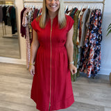 Rosalie Dress | Crimson