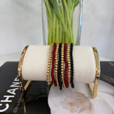 Garnet & Black Bracelet Stack