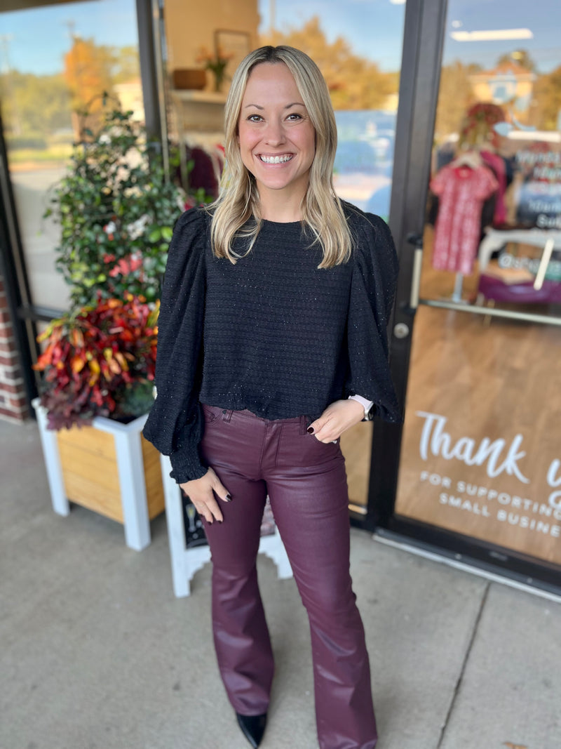 Black Shimmer Top