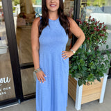 Slub Cotton Maxi | Periwinkle