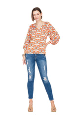 Retro Print Top