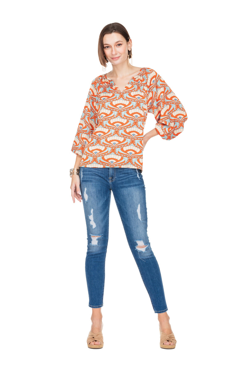 Retro Print Top