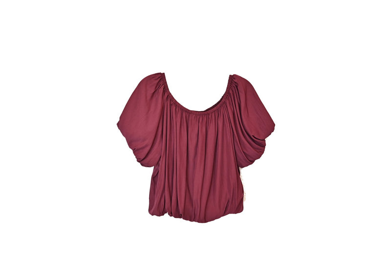 Maroon Bubble Top