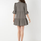 Sadie Dress | Black Monogram